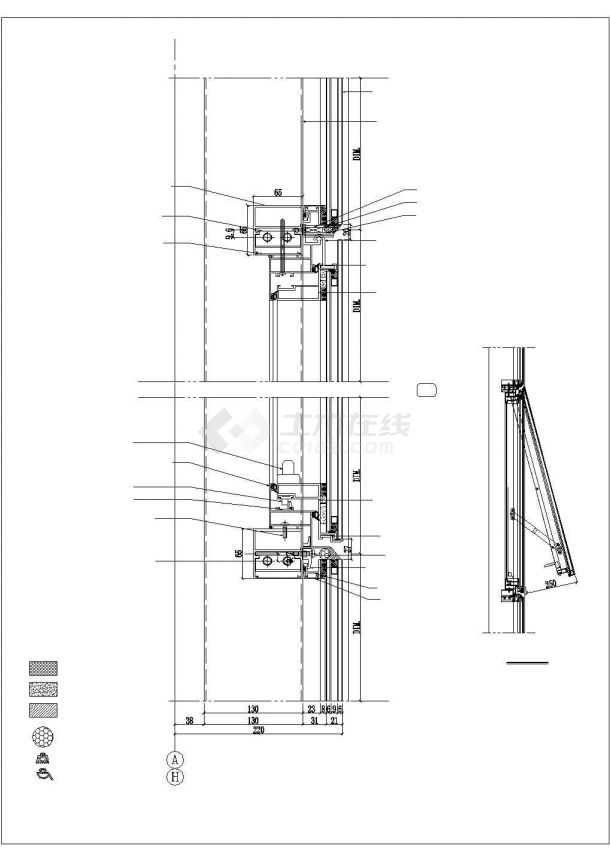 某地二十層五星級酒店明框玻璃幕墻施工圖設計方案